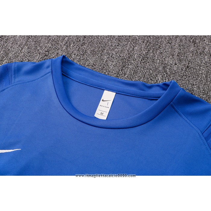 Tuta da Track FC Barcellona Manica Corta 2021 2022 Blu